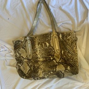 DVF Snakeskin Nylon store with matching clutch